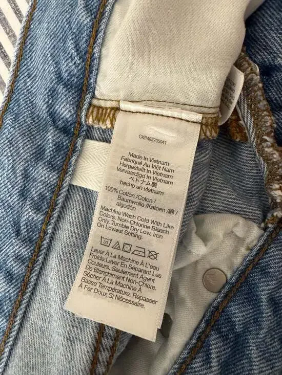 Madewell Low-Slung Straight Jeans 26P Crossover Button Fly Light Wash - Picture 8 of 12